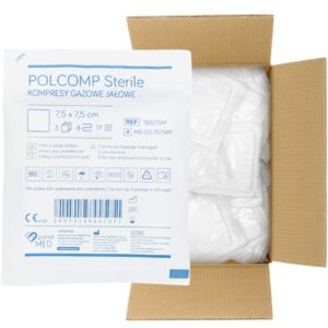 Kompres jałowy gazowy 7,5*7,5cm a'3szt-100szt 17N 8W